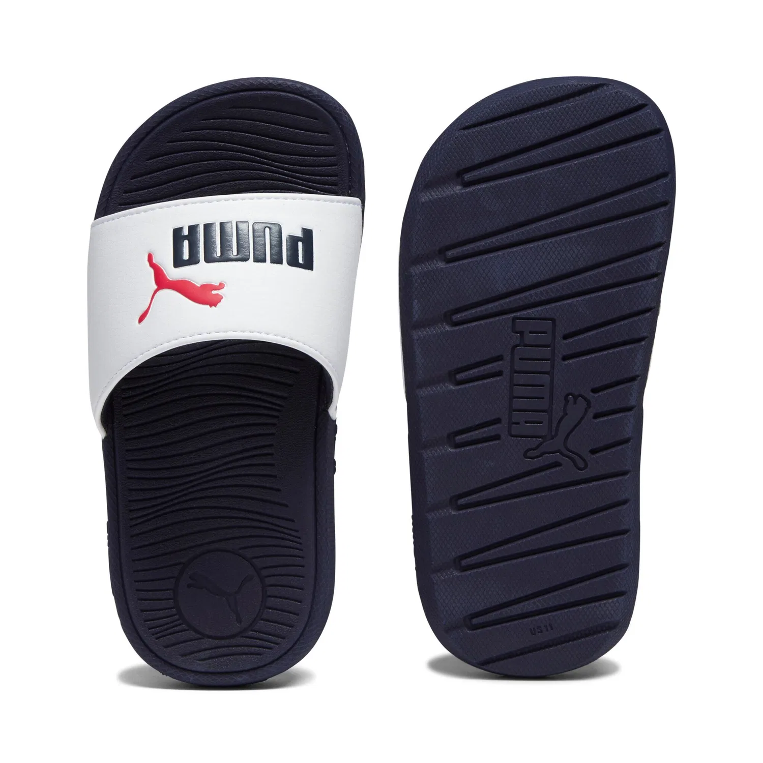 Детские сандалии с мягкой стелькой Cool Cat 2.0 PUMA, White/Navy/Red — фото 4