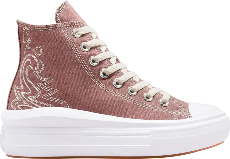 Кроссовки Converse Wmns Chuck Taylor All Star Move Platform High Western Embroidery, розовый
