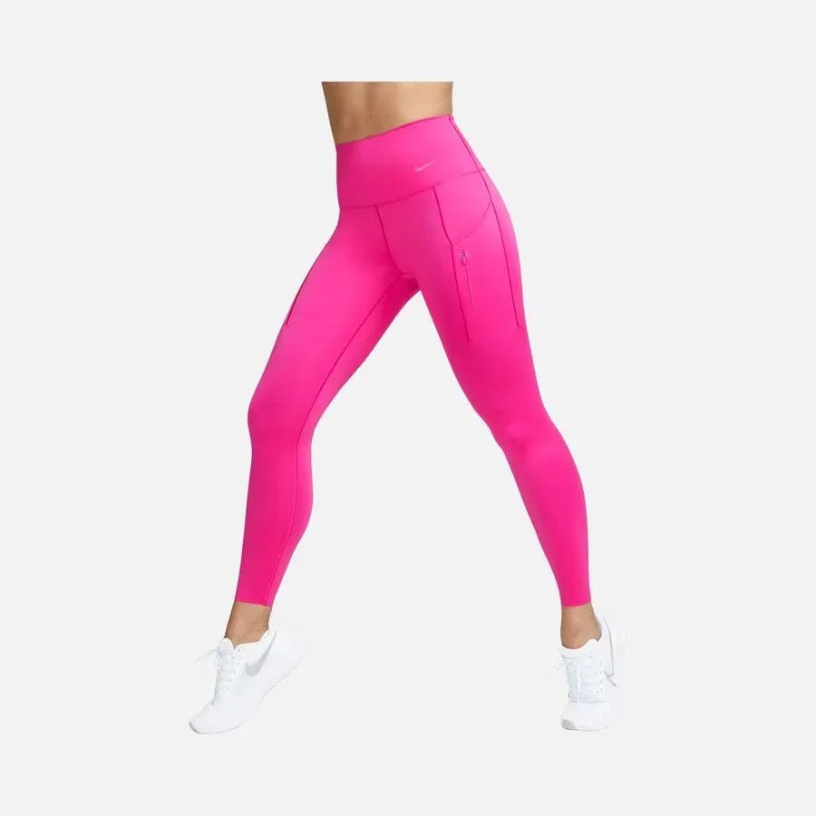 Женские леггинсы с высокой посадкой Dri-Fit Go Firm-Support High-Waisted 7/8 Running Nike, Розовый — фото 2