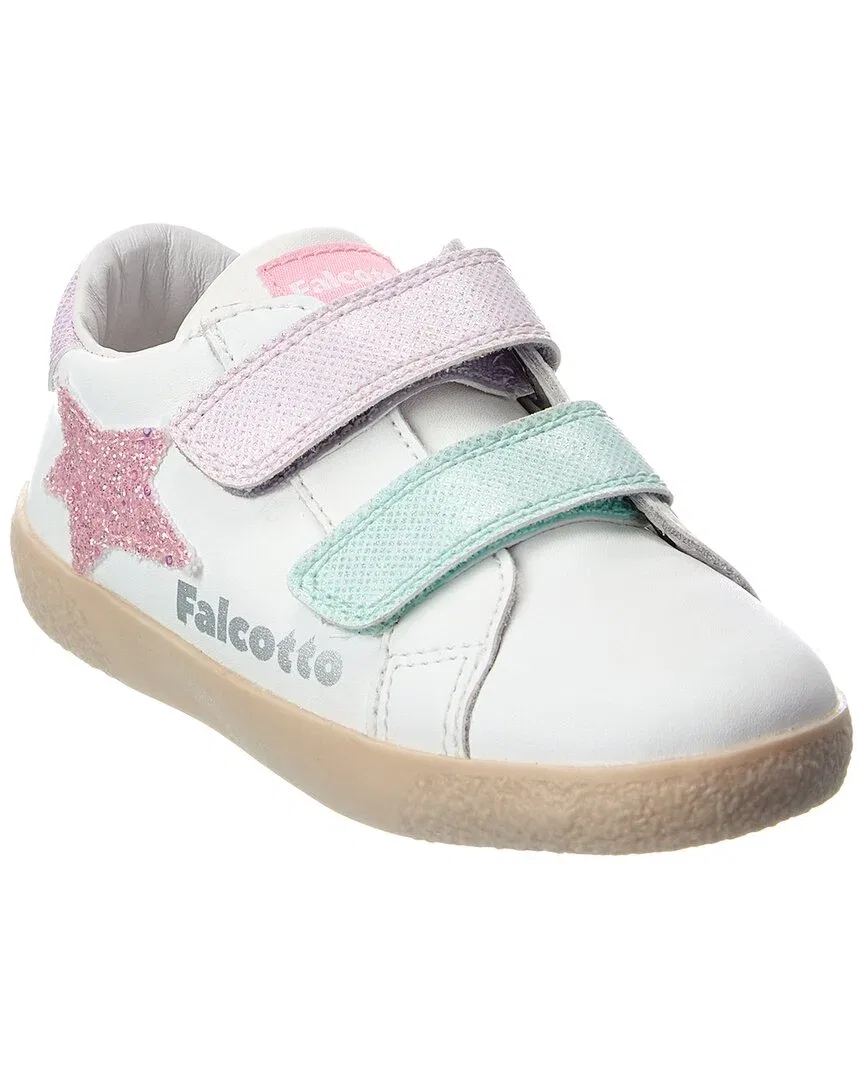 Детские кроссовки на липучке из кожи Naturino Falcotto Alnoite 2 White