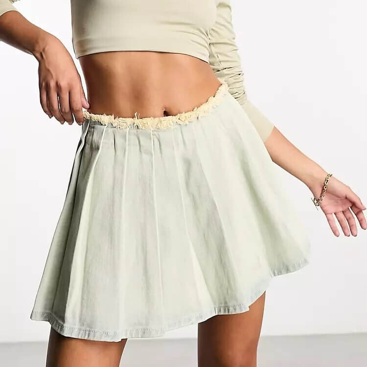 

Мини-юбка Kyo The Brand Denim Pleated, светло-зеленый