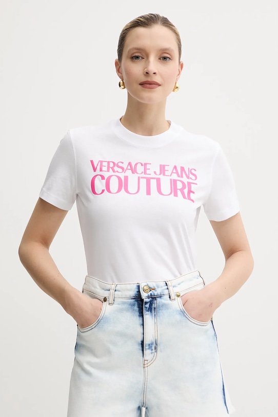 

Хлопковая футболка Versace Jeans Couture, белый