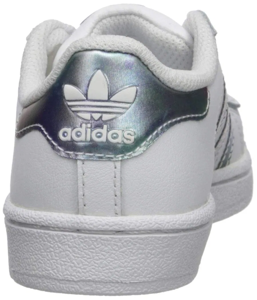Детские кроссовки для мальчиков с закрытой шнуровкой Superstar C Adidas Originals, Or Blanc Métallisé — фото 3