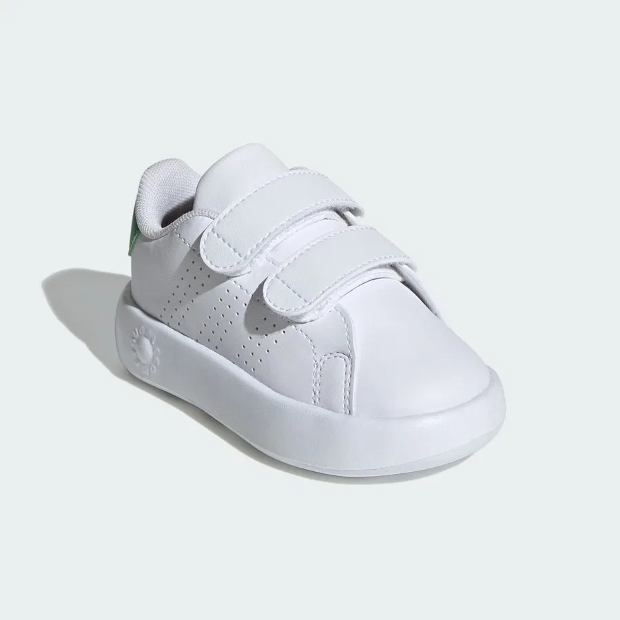 Детские кроссовки с ремешками на липучке Advantage ID5286 adidas, Бело-зеленый — фото 4