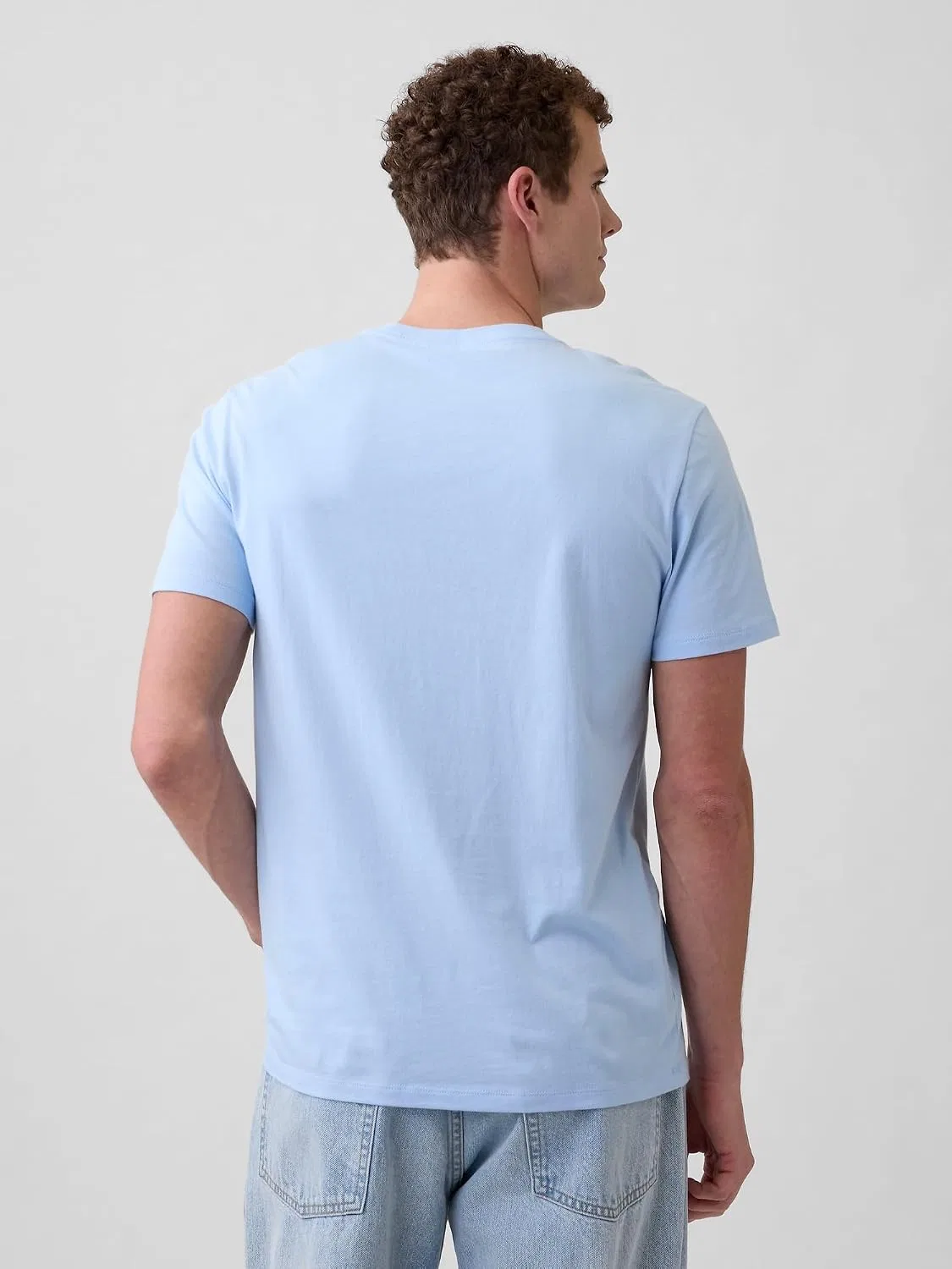 Мужская футболка с нагрудным карманом Everyday Soft GAP, Cerulean Blue — фото 2