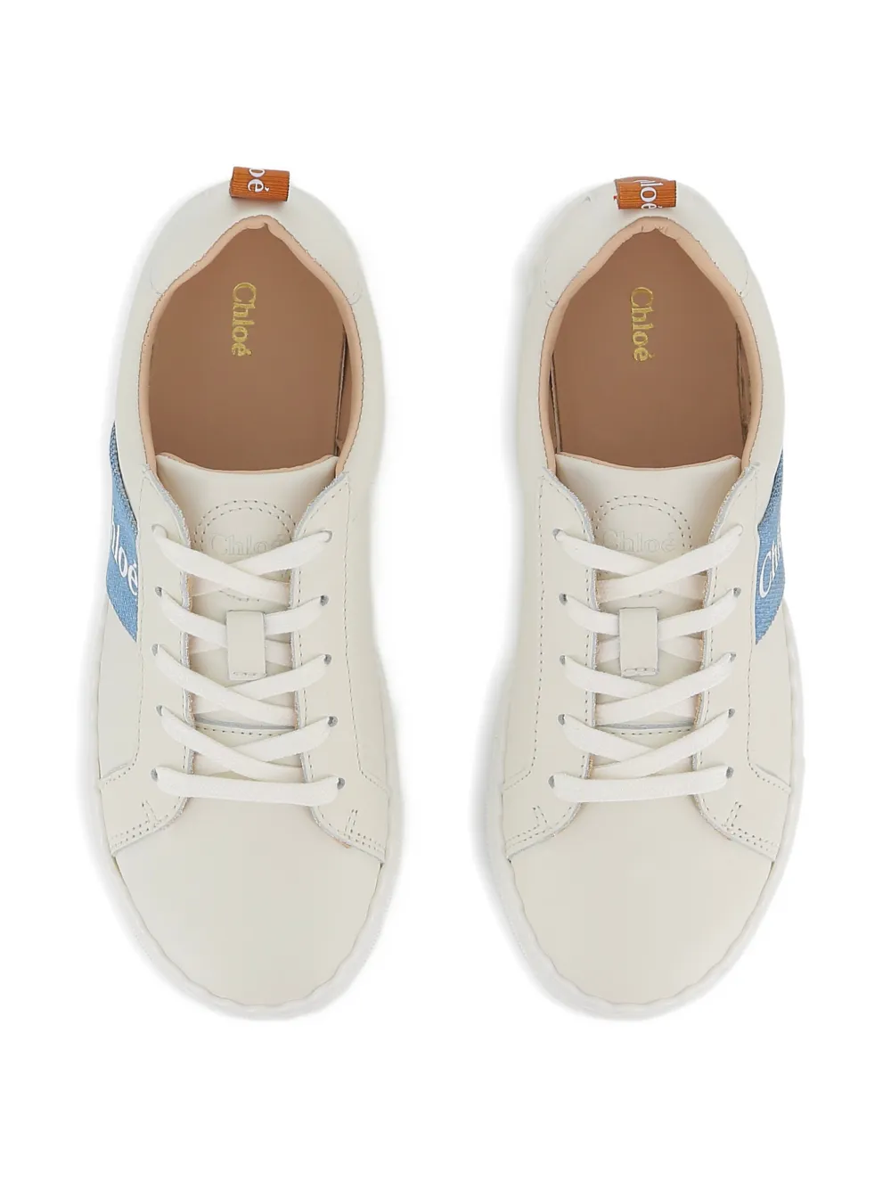 Кроссовки с логотипной лентой Chloé Kids, белый — фото 4