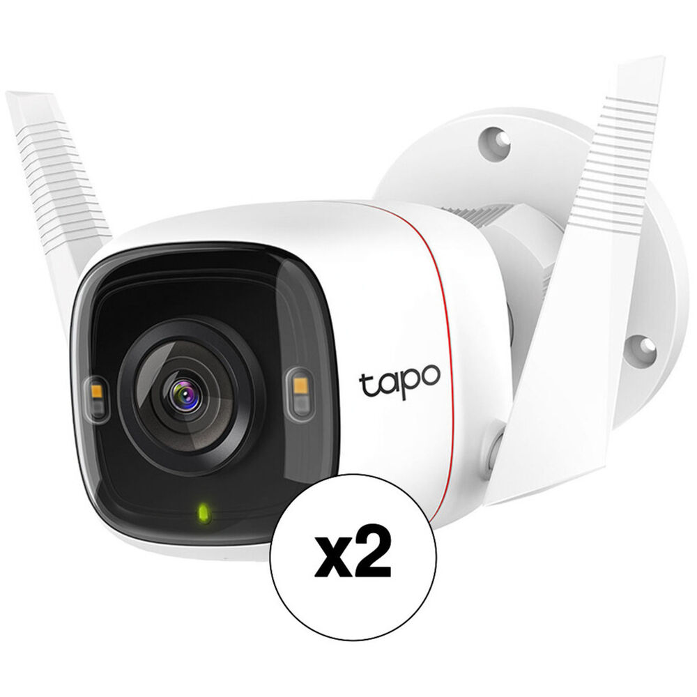 

Уличная сетевая камера безопасности Wi-Fi TP-Link Tapo C320WS 4 Мп с функцией ночного видения (2 шт.)