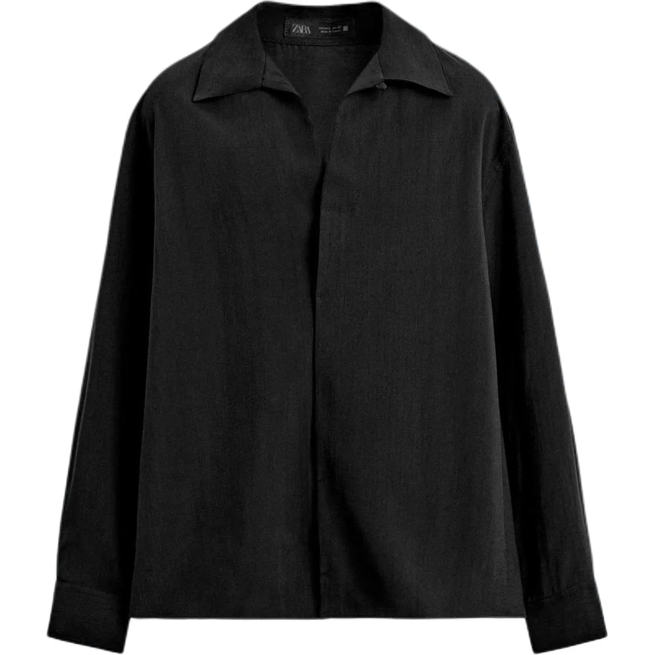 Мужское поло с коротким рукавом ZARA, Black