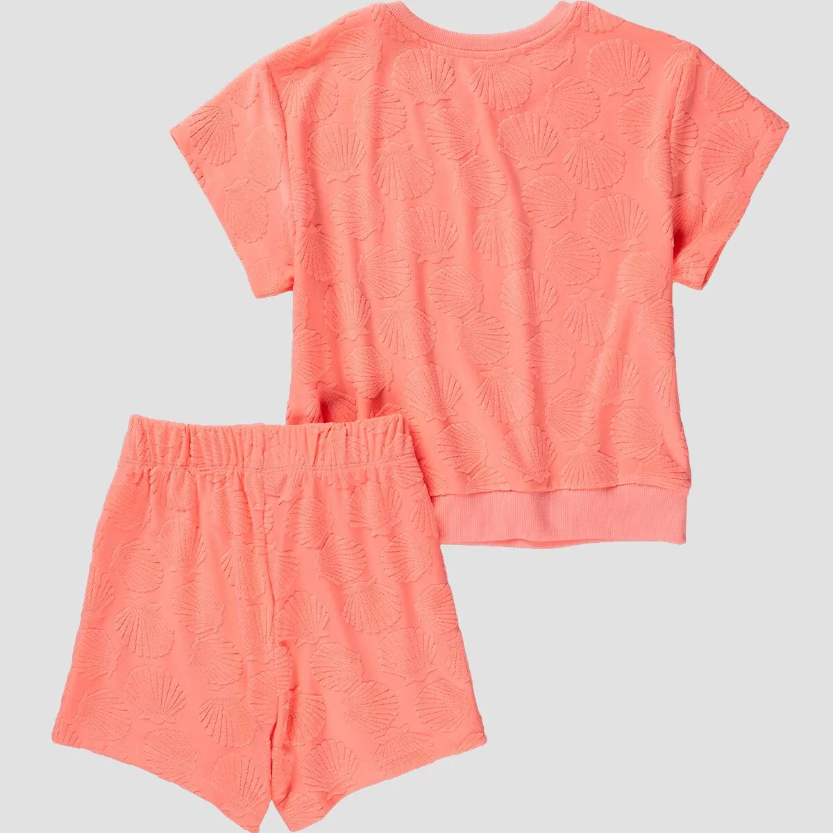 Детский комплект из махровой ткани с принтом Seashell set Seaesta Surf, Neon Peach — фото 3