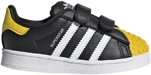 Детские кроссовки для девочек Superstar X Lego adidas, Core Black/Cloud White/Cloud White
