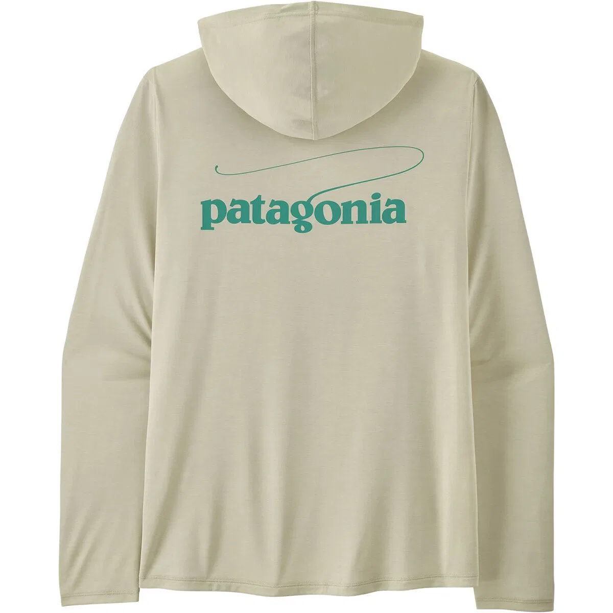Мужская худи с принтом Capilene Cool Casting Logo Daily Hoodie Patagonia, Dyno White