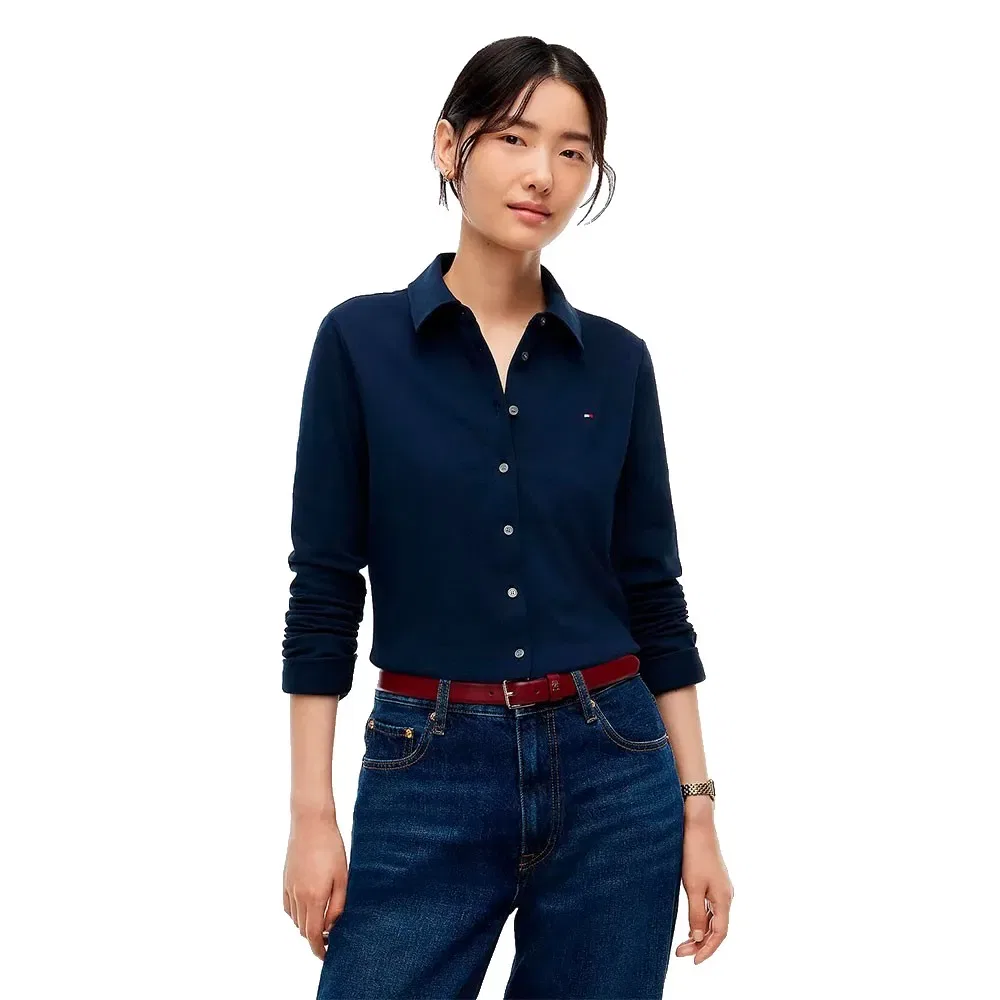 Женская рубашка с длинным рукавом Tommy hilfiger 1985 Slim Fit, Blue