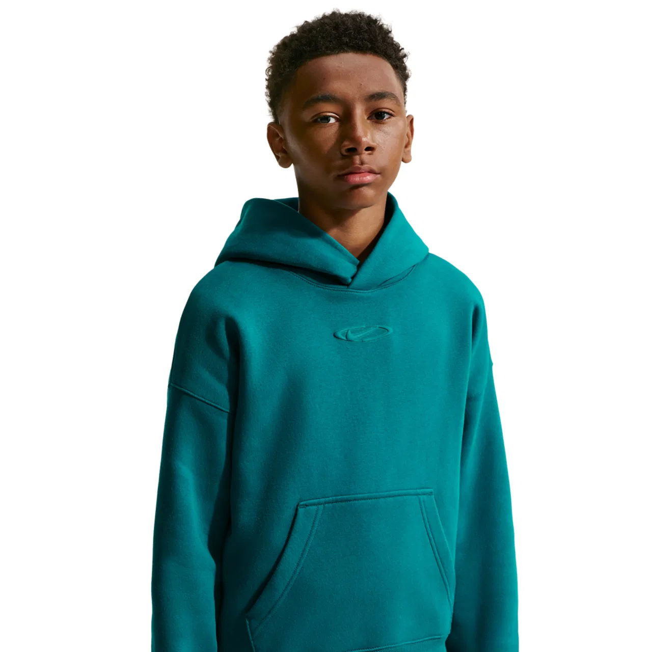 Детское худи оверсайз с принтом Nike NSW Club Fleece OS Hoodie, Bright Spruce Bright Spruce Energy
