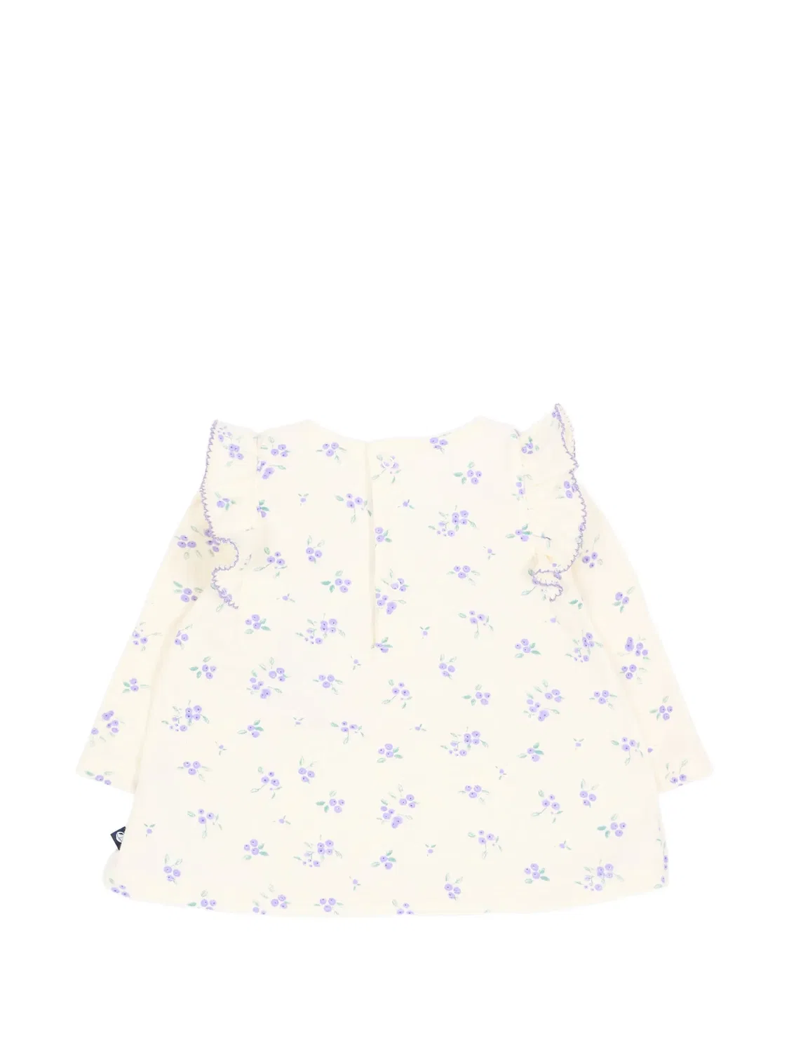 Блузка с цветочным принтом и оборками Petit Bateau, белый — фото 2