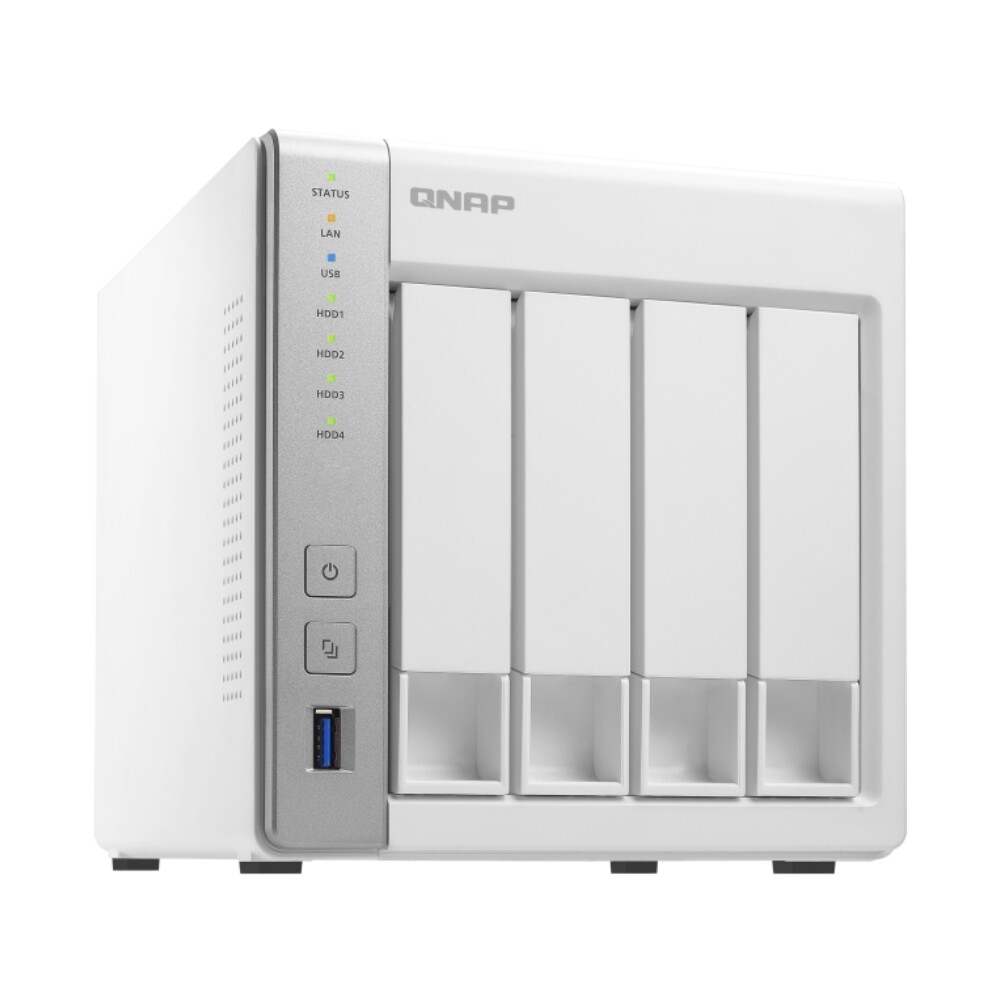 

Сетевое хранилище QNAP TS-431, 4 отсека, 512 МБ, без дисков, белый