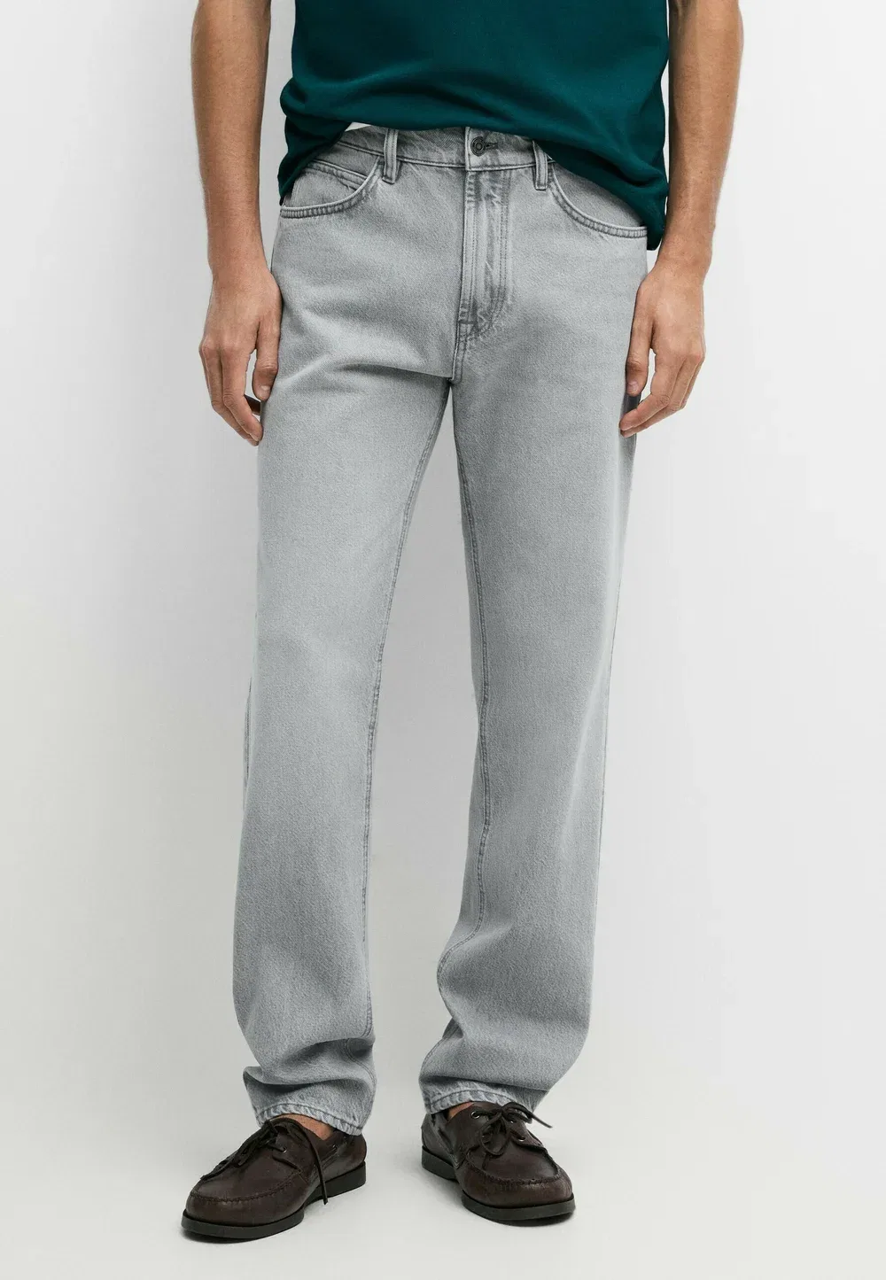 Джинсы зауженного кроя - джинсы прямого кроя Massimo Dutti, Grey