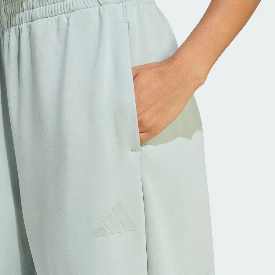 Штаны спортивные с прямыми штанинами Soft Lux Straight Leg Pants adidas, Светло-зеленый — фото 4