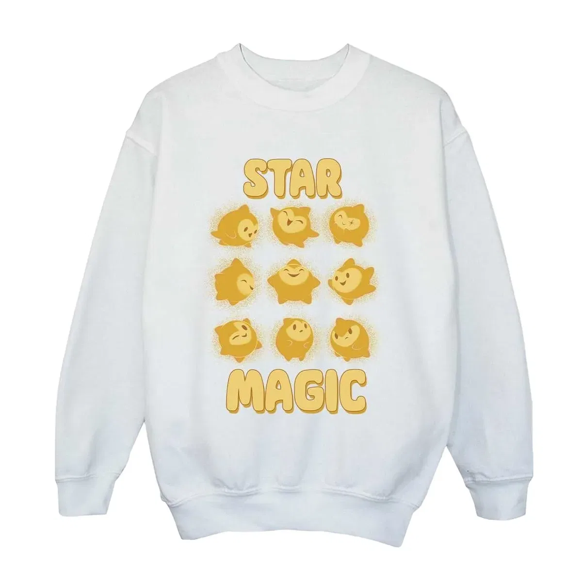 Детский свитшот с принтом Star Magic Tile Wish, White