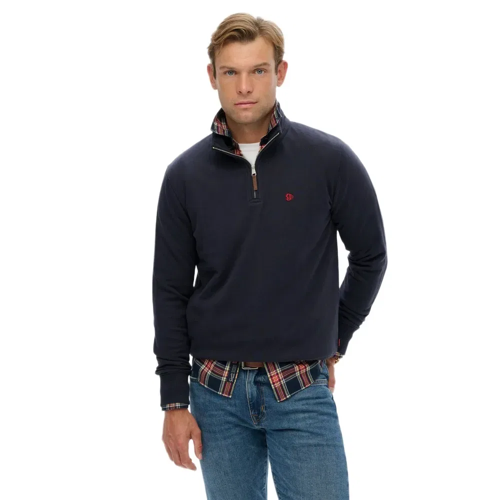 Свитер с полузастежкой Superdry Preppy, синий