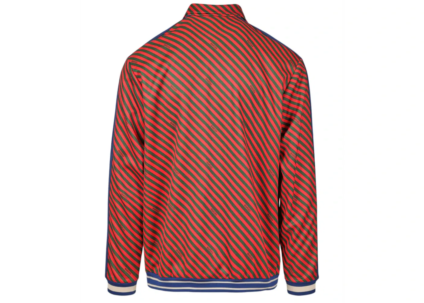 Мужская куртка из трикотажа с полосками Track Jacket Gucci, Red/Green — фото 2