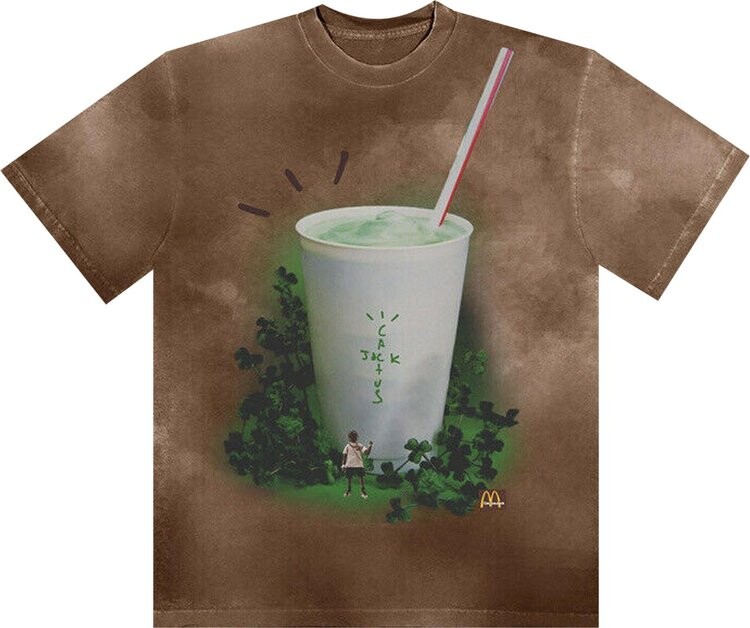 

Футболка Cactus Jack by Travis Scott x McDonald's Grail T-Shirt 'Brown', коричневый