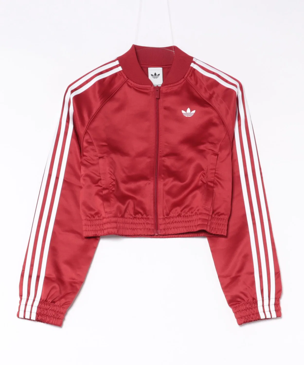 Женская куртка из сатина с молнией Team Red/White Adidas