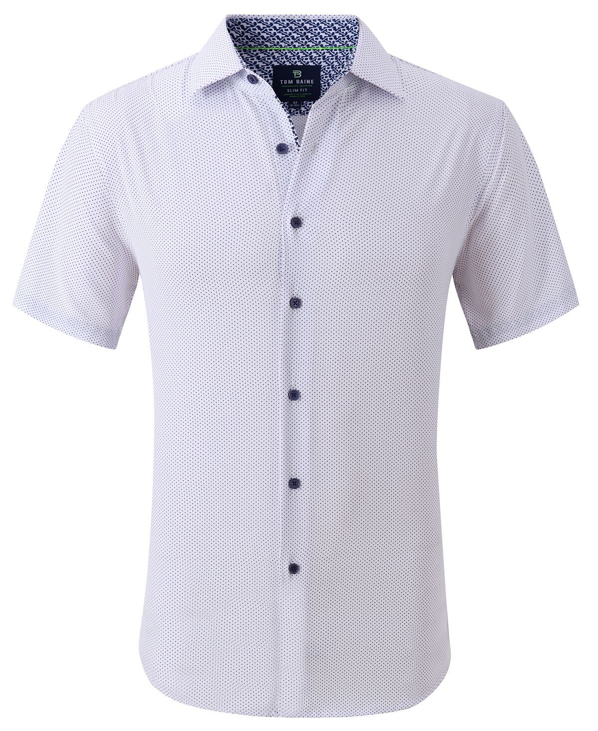 

Мужская классическая рубашка slim fit с коротким рукавом на пуговицах Tom Baine, белый