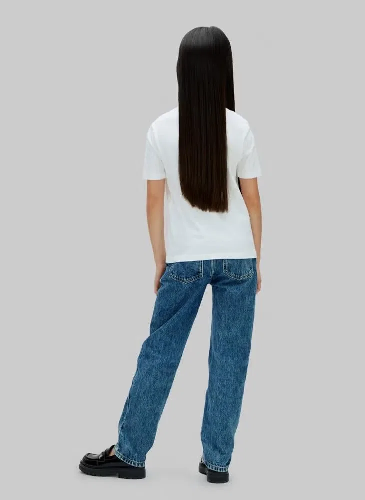 Футболка с монограммным логотипом с коротким рукавом Calvin Klein Jeans, белый — фото 2
