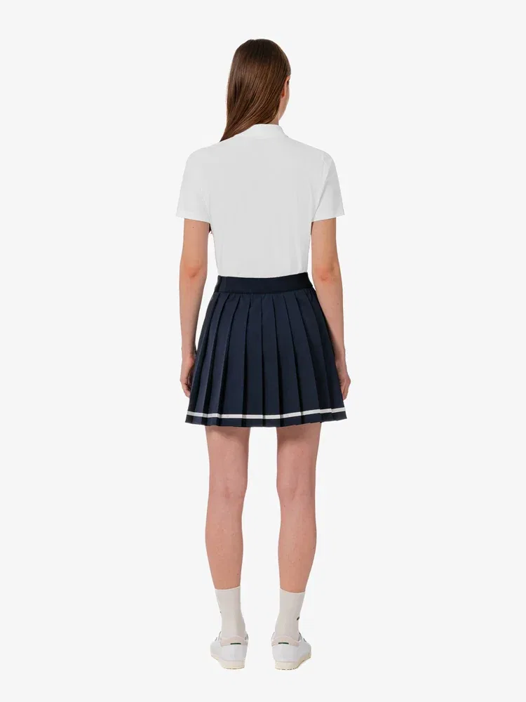 Юбка мини LACOSTE Navy с логотипом — фото 3