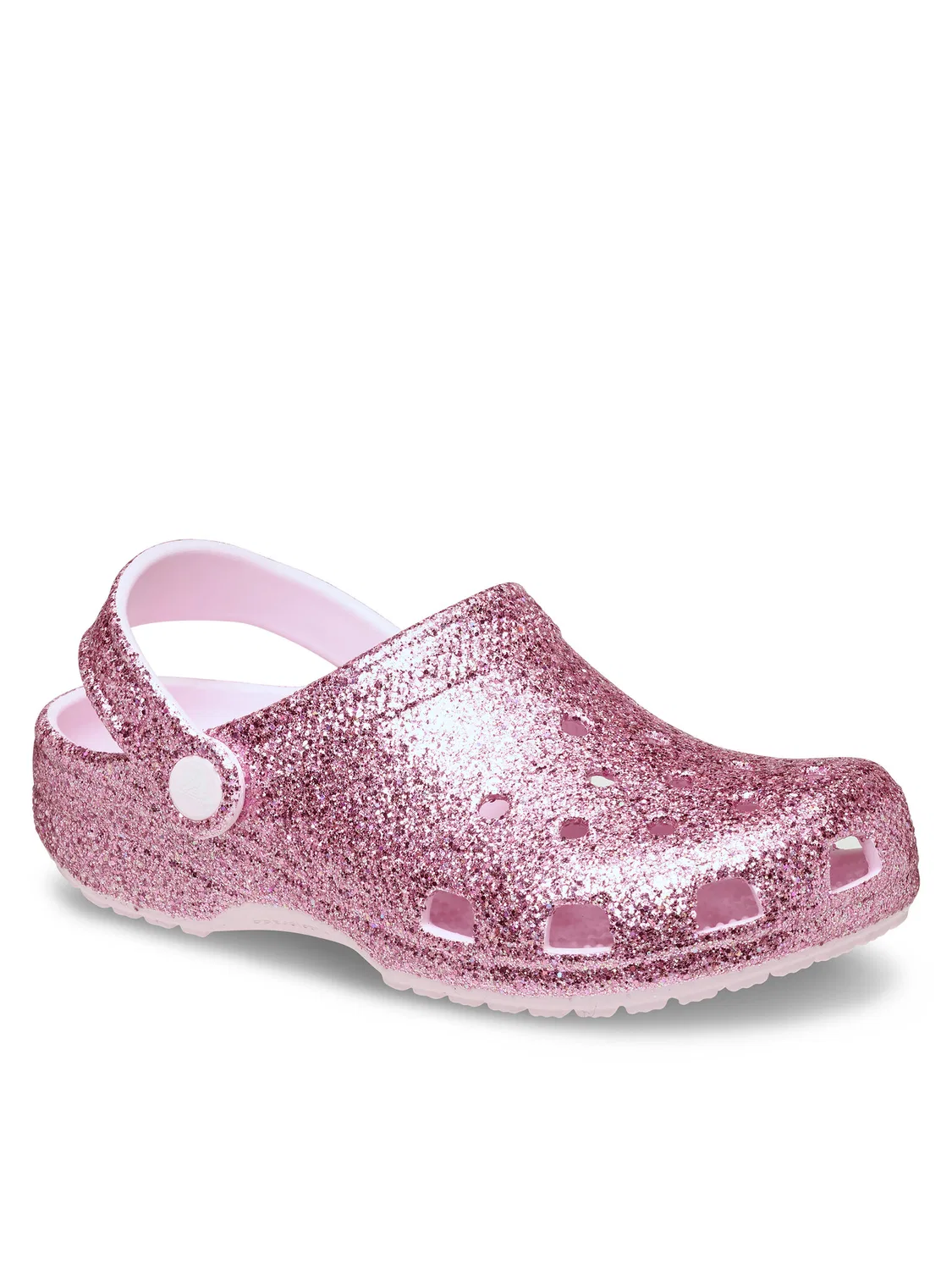 Шлепанцы для девочки Classic Chunky Glitter Clog Crocs, розовый — фото 2