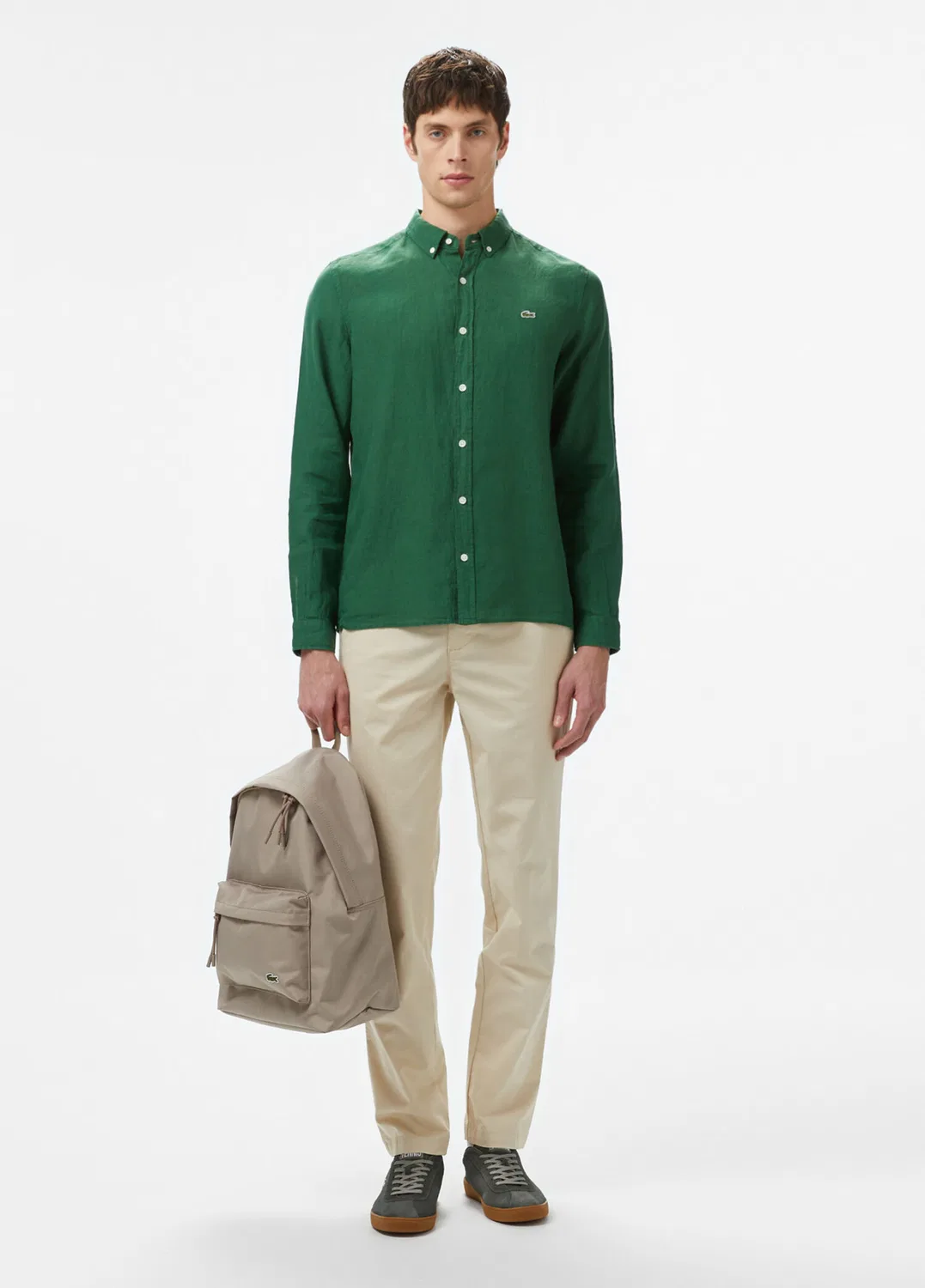 Рубашка Lacoste Regular Fit с длинным рукавом, темно-зеленый — фото 3