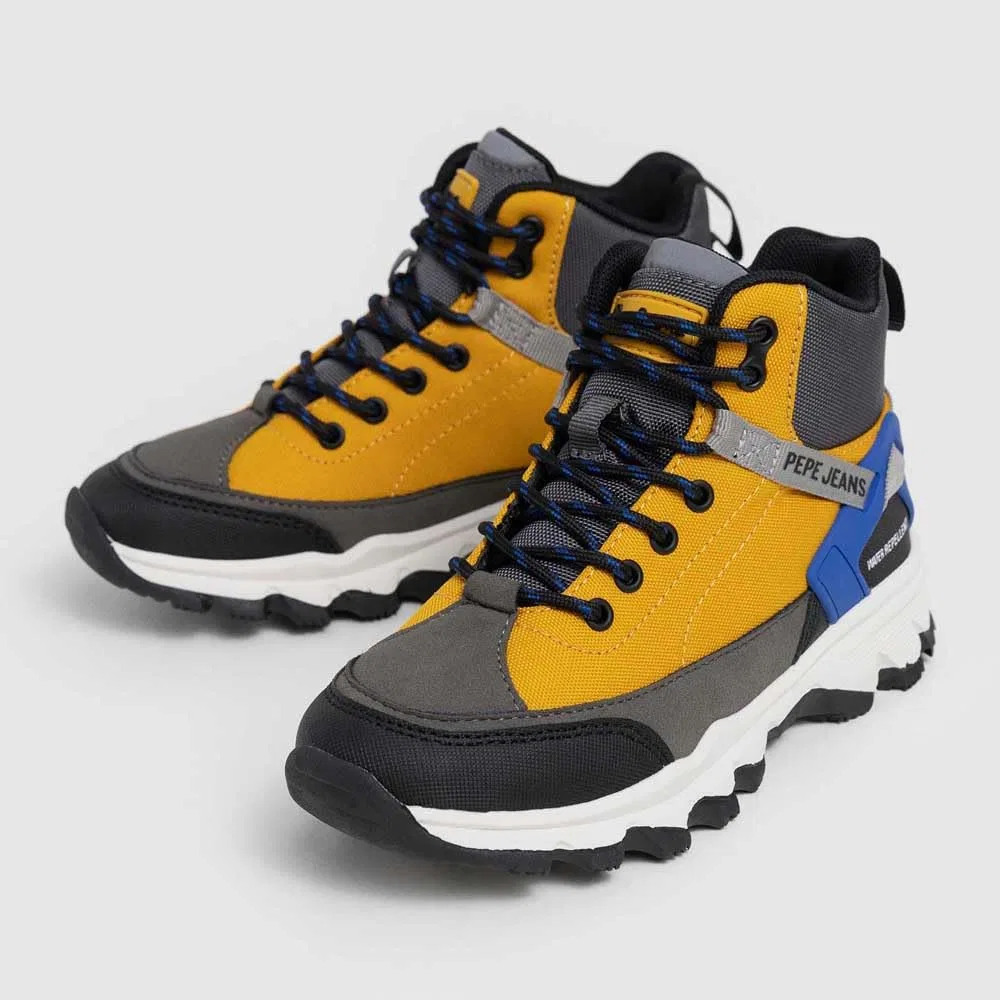 Детские ботинки для мальчиков с водонепроницаемыми материалами Peak Earth B Pepe Jeans, Giallo Siena Giallo — фото 3