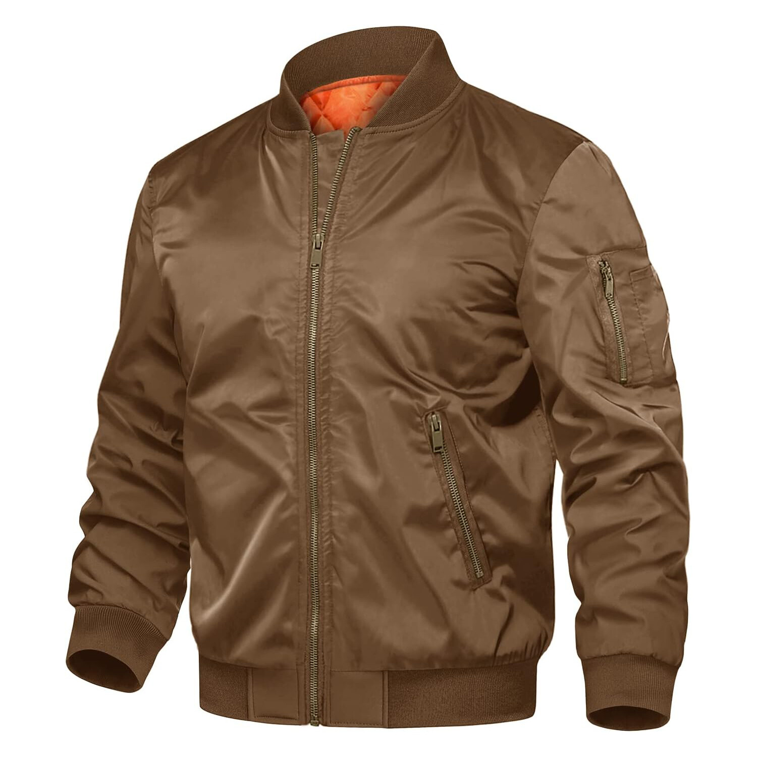 

Куртка-бомбер Tacvasen Full Zip Winter Warm Padded, коричневый