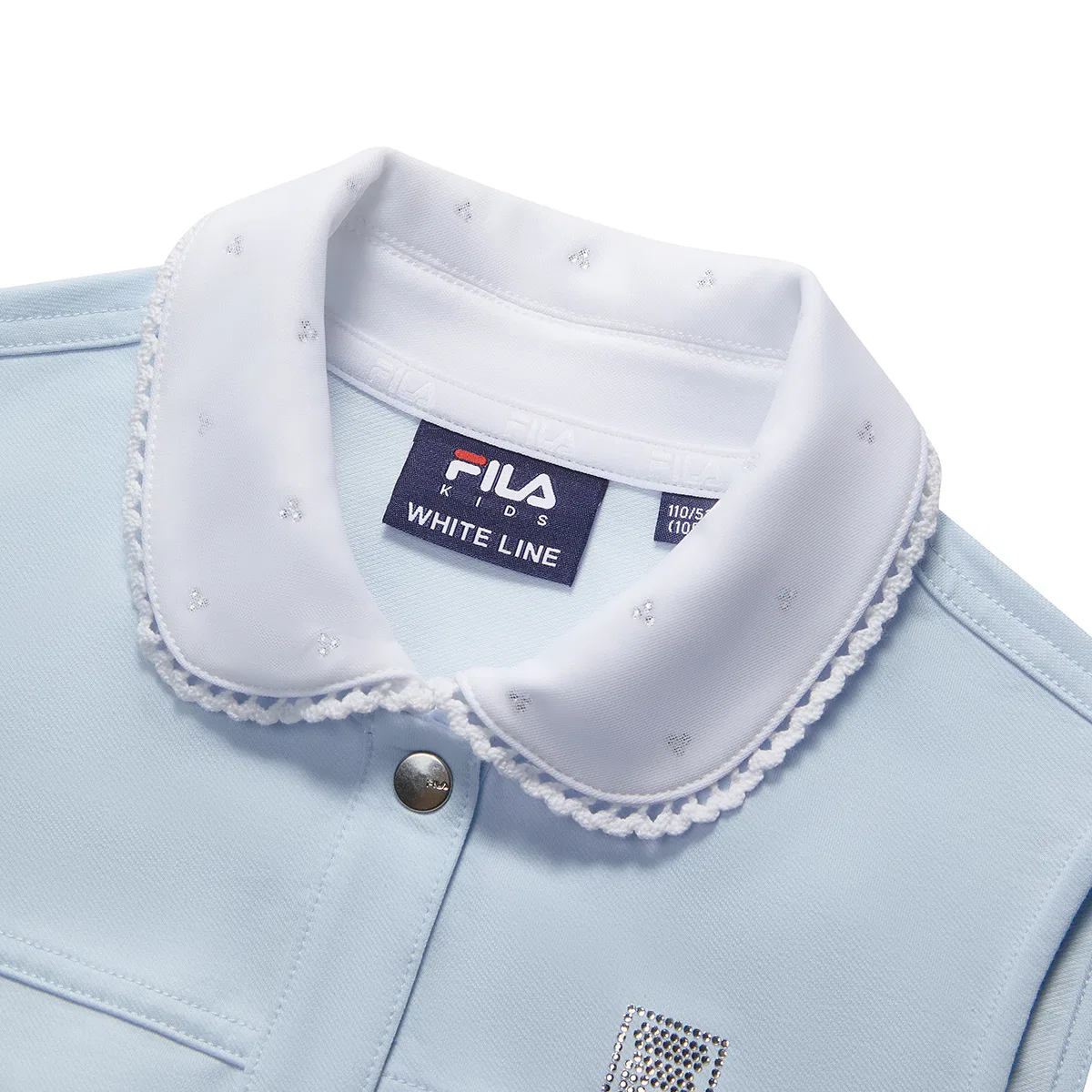 Детский жилет с воротником Питер Пэн Sky Clear Blue FILA KIDS — фото 4