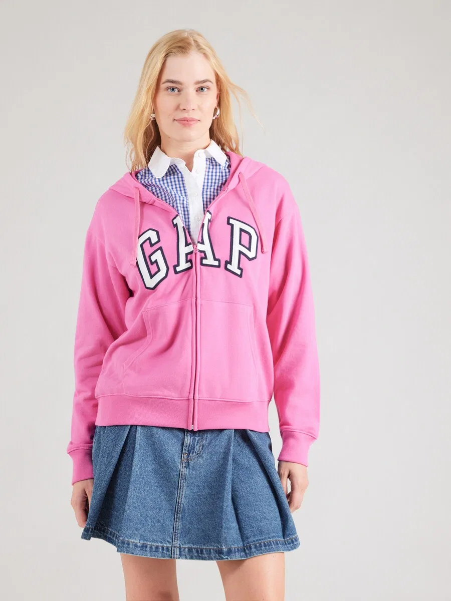 Худи на молнии GAP 'HERITAGE' розового цвета — фото 3