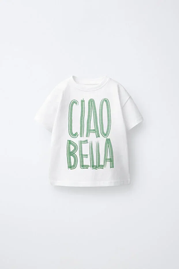 Детская футболка для девочек с принтом C.C.L. Coccolin Kids Baby Clup, White