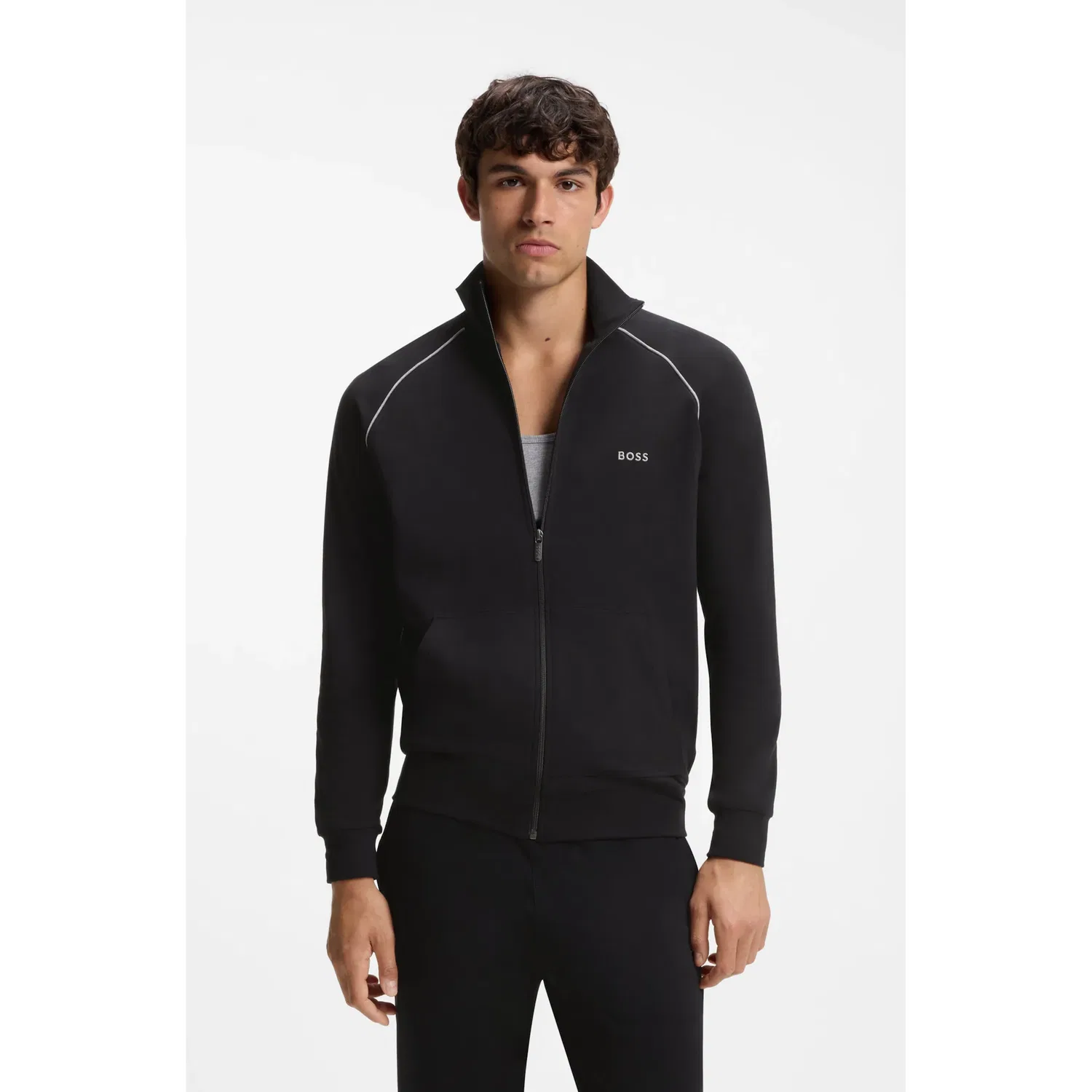Мужская олимпийка с контрастными вставками Boss Black, Black