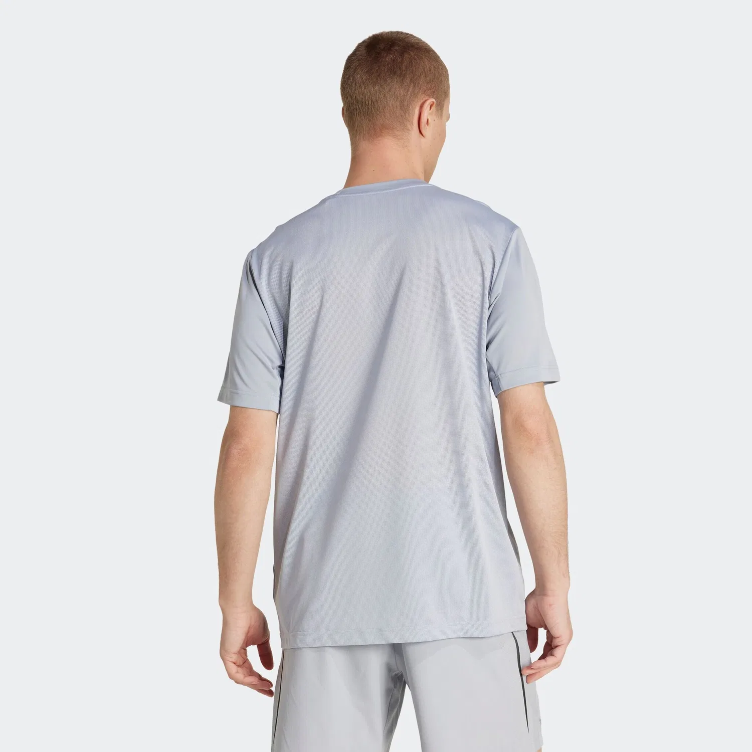 Мужская футболка с круглым вырезом Adidas Performance, Halo Silver — фото 2