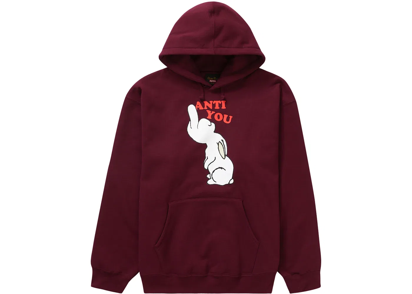 Мужская худи с капюшоном Supreme UNDERCOVER Anti You, Burgundy