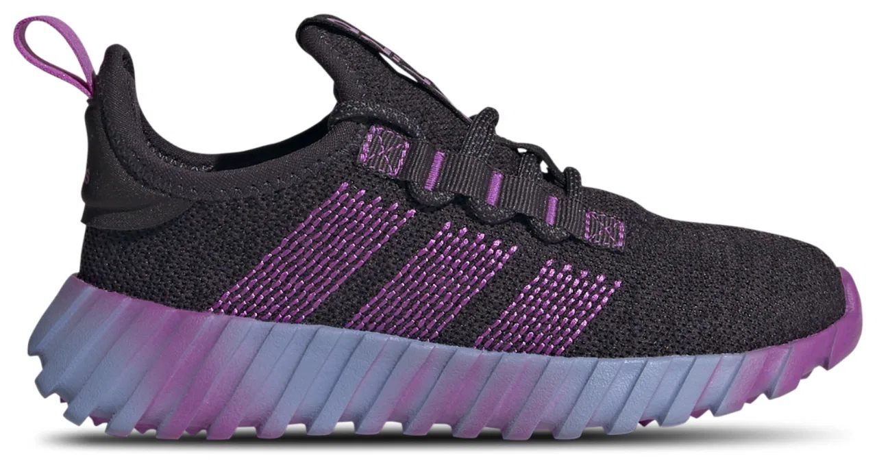Детские кроссовки для девочек с текстильным верхом Kaptir Flow Adidas, Blue Spark/Aurora Black/Purple Burst