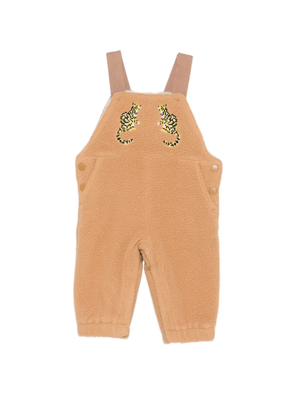 Полукомбинезон с вышивкой Tiger Stella McCartney Kids, цвет Camel Brown