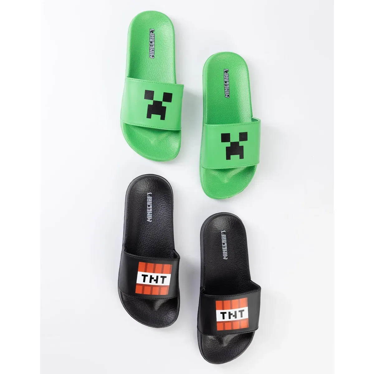 Детские шлепанцы Creeper & Tnt Sliders Minecraft, Multi — фото 2