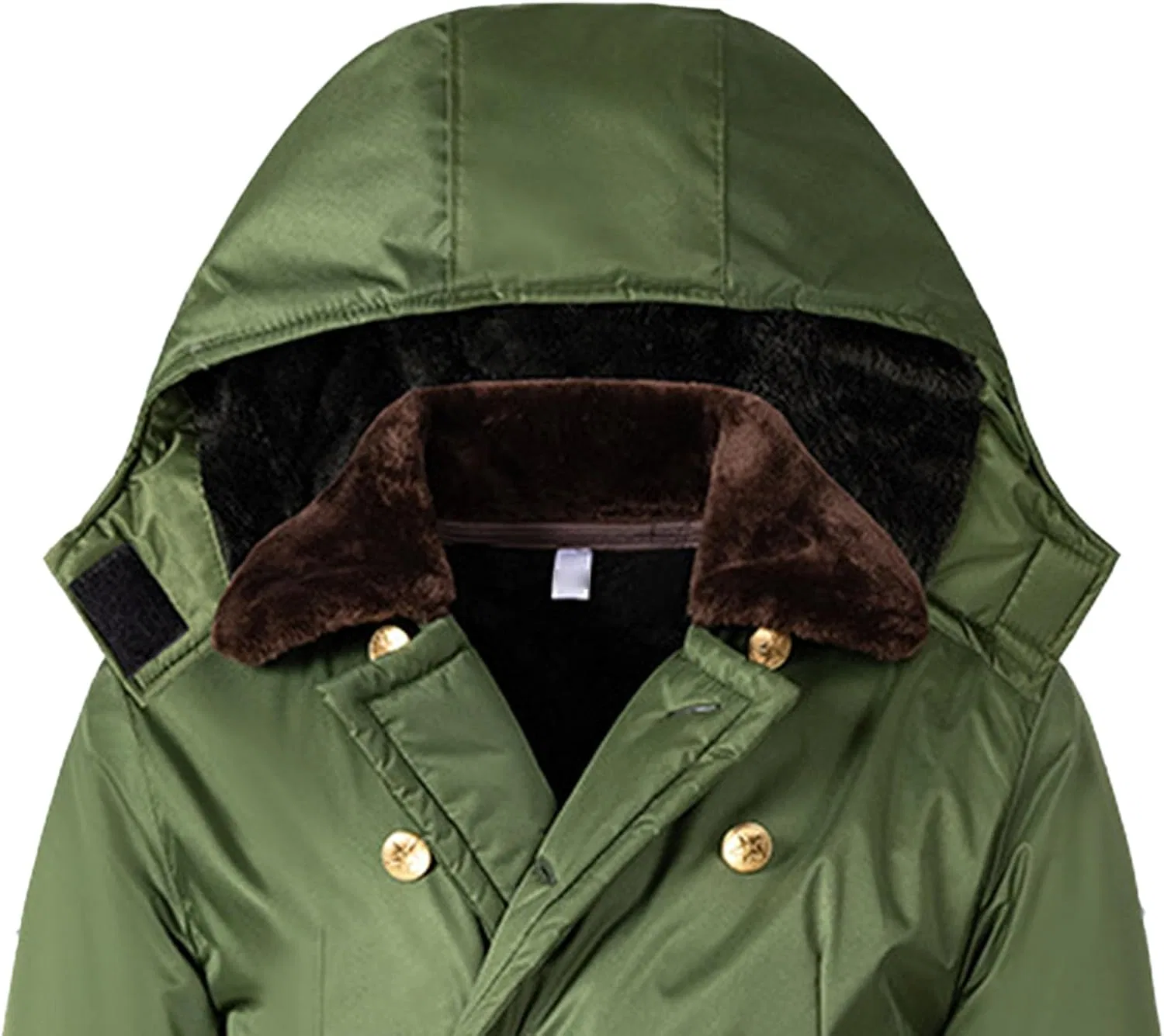 Мужское пальто-тренч с длинным рукавом, Military Work Trench Coat, армейский зелёный — фото 4
