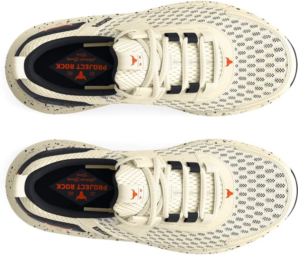 Детские кроссовки для бега Project Rock Blood Sweat Respect Under Armour, Silt/Black/Team Orange — фото 3