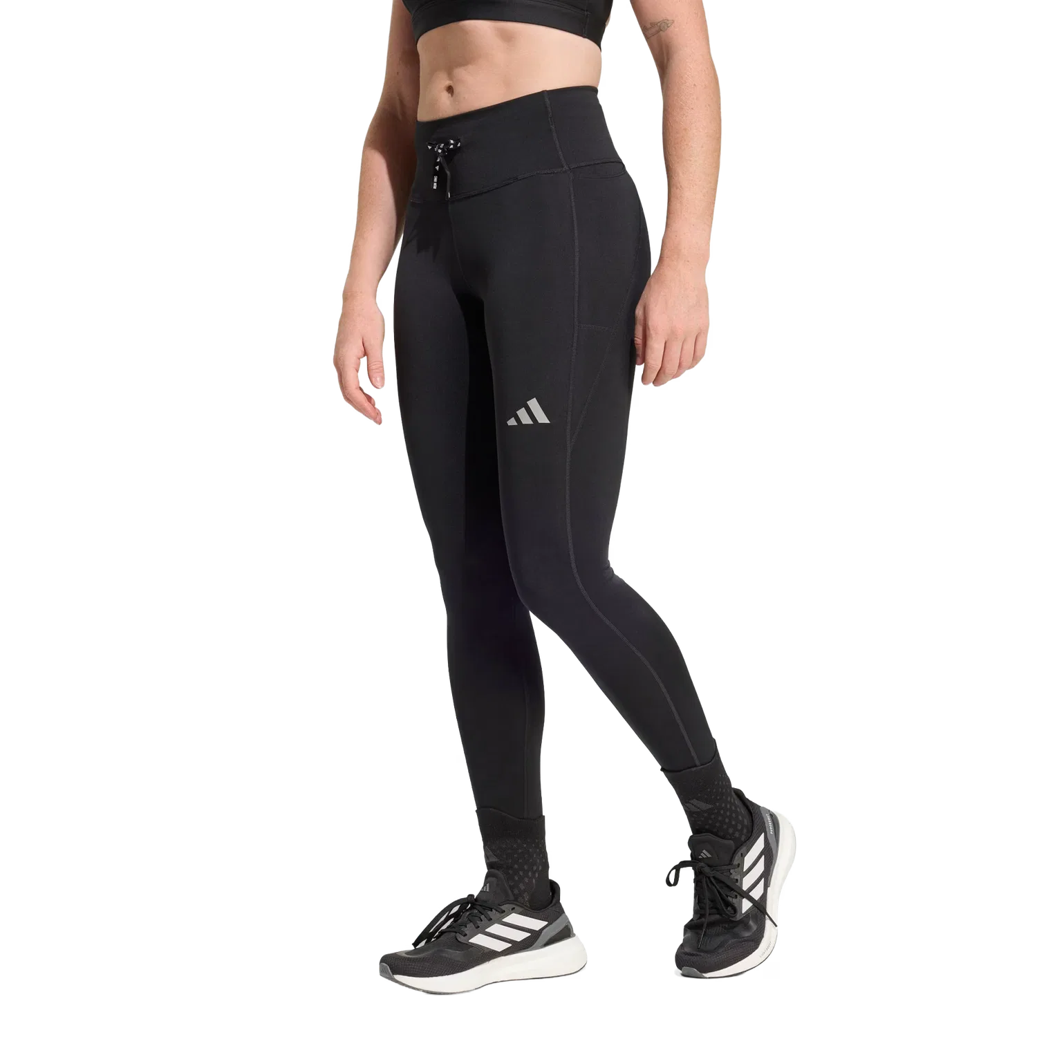 Женские спортивные леггинсы Adidas Run Essentials, черный — фото 2