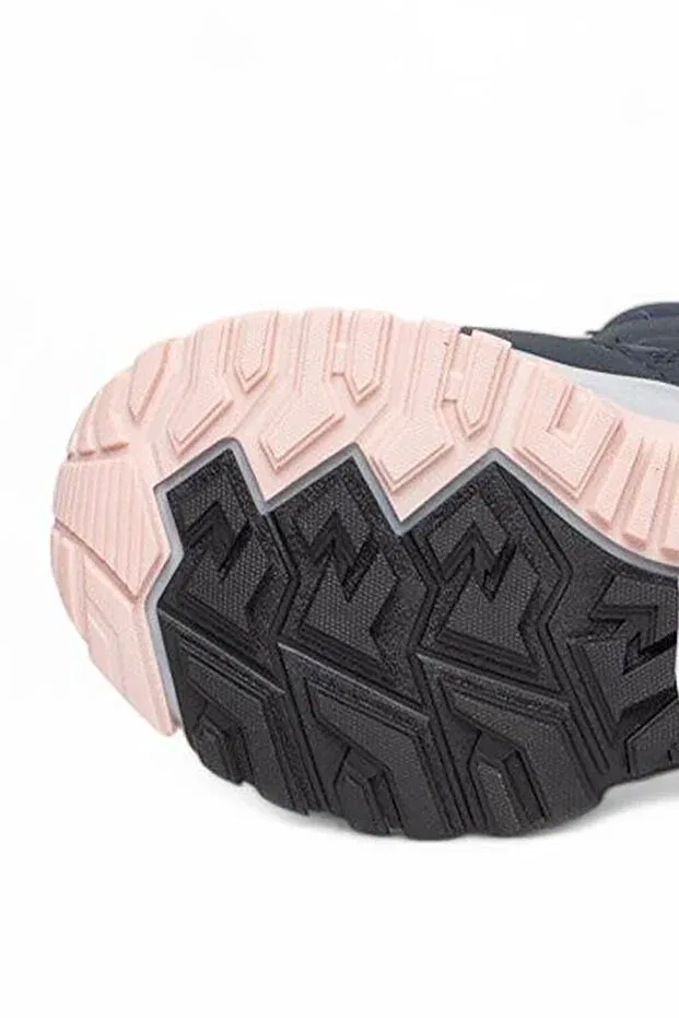 Детские снежные ботинки для девочек с принтом Bluefeet, Navy Blue Pink — фото 4