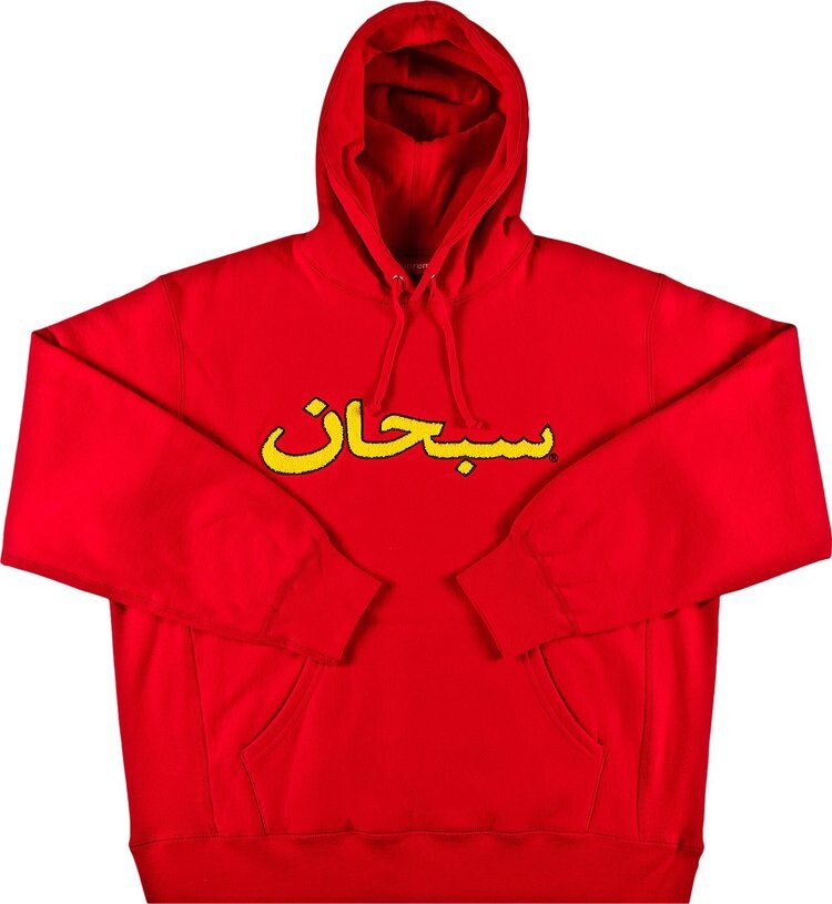 Толстовка Supreme Arabic Logo Hooded Sweatshirt 'Red', красный — фото 2