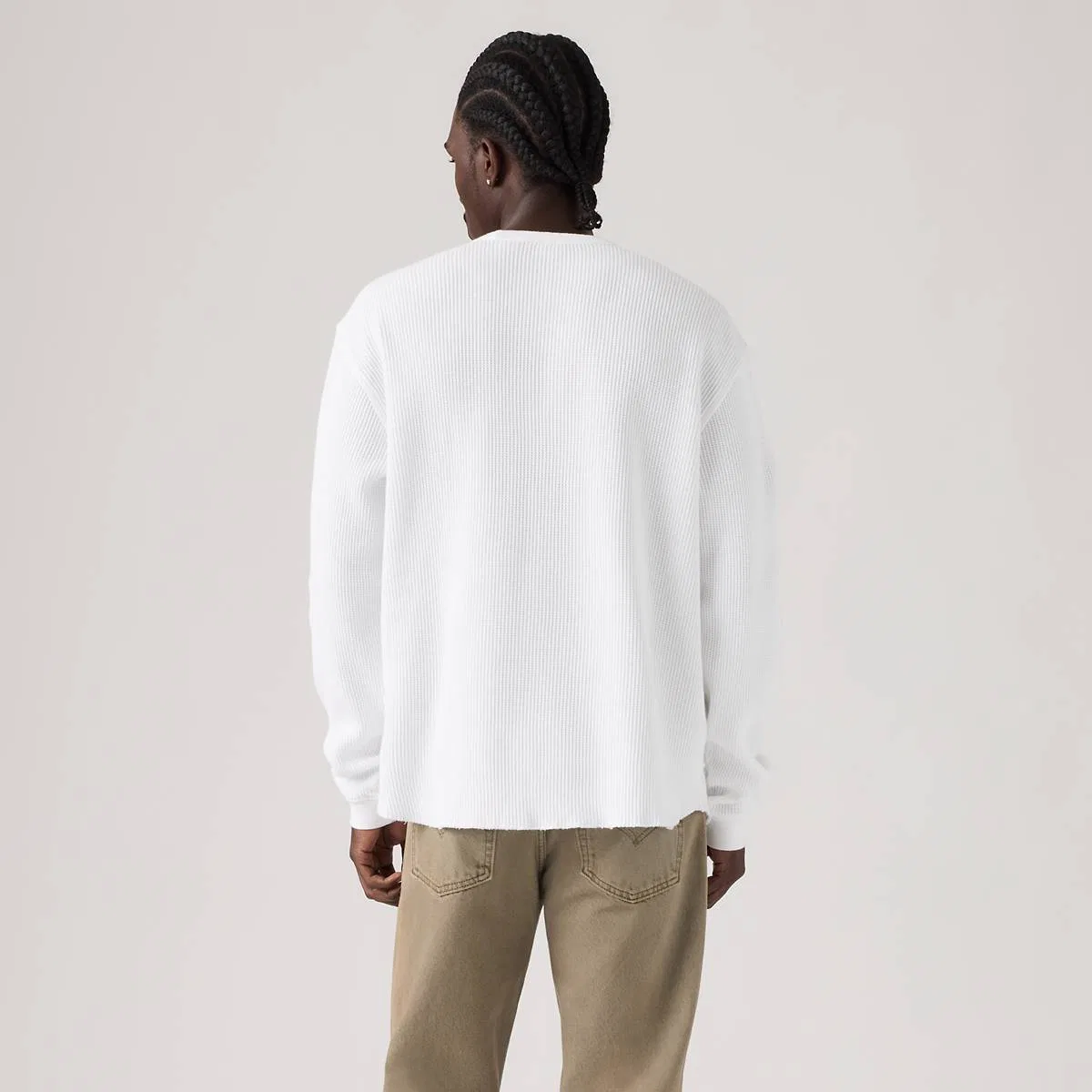 Термофутболка с длинными рукавами и красной застежкой Levi's, White - White — фото 4
