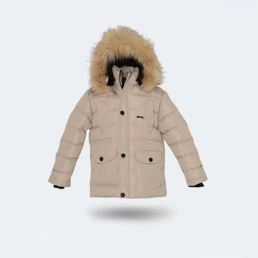 Детский зимний пуховик с капюшоном Slazenger NAPOLI, Серый
