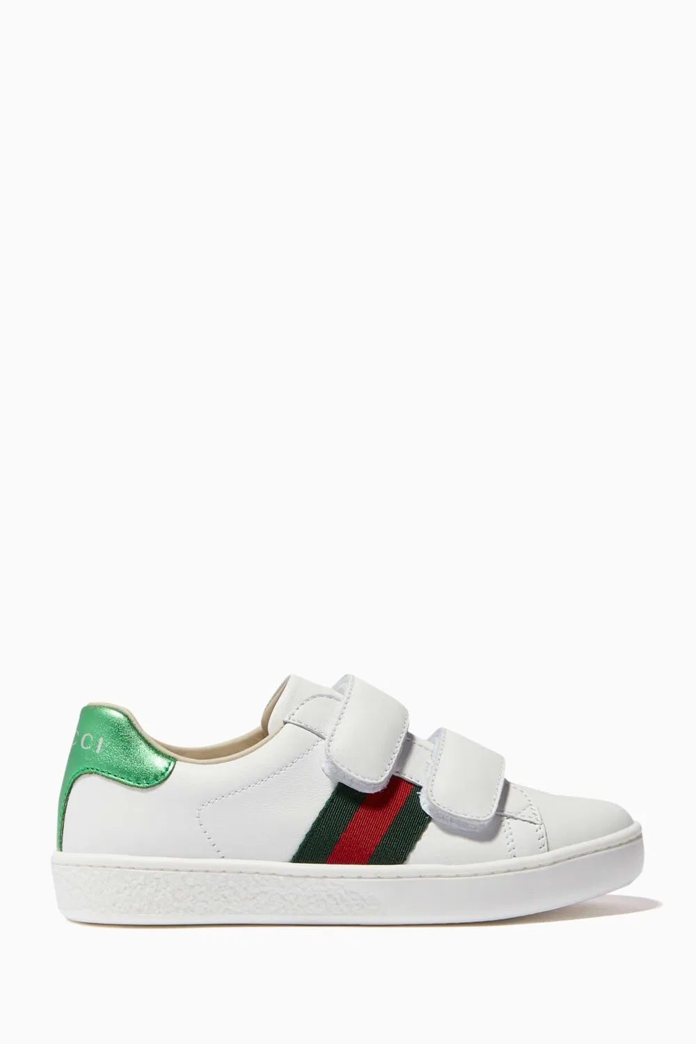 Кожаные кроссовки белые Ace Gucci, белый — фото 2